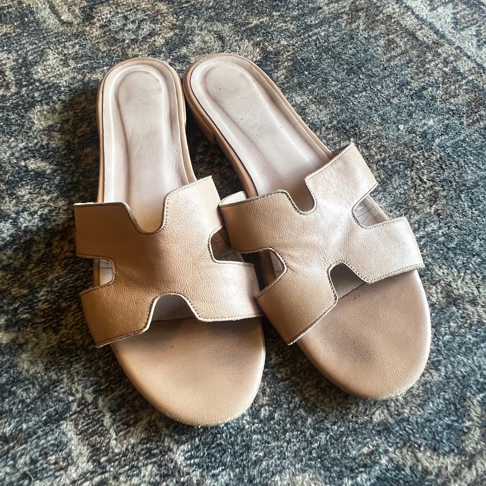 Patricia Green Hallie Flat Sandal - Tan Leather
